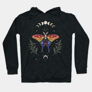 Rainbow Luna Moth LGBT Gay Pride Flag Hoodie